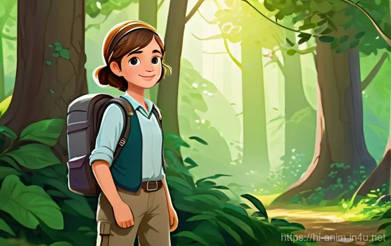 애니메이션 기획에서의 프리 프로덕션 과정 - A Young Adventurer in a Magical Forest Clearing**
Create an animated illustration featuring a deter...